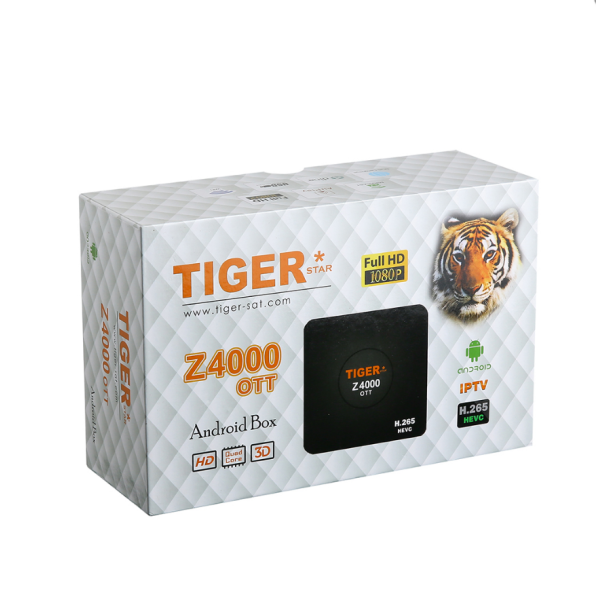 Receptor Tiger Z4000 OTT Android 4.4 TV BOX Amlogic S805 CPU 4.0 Bluetooth H.265