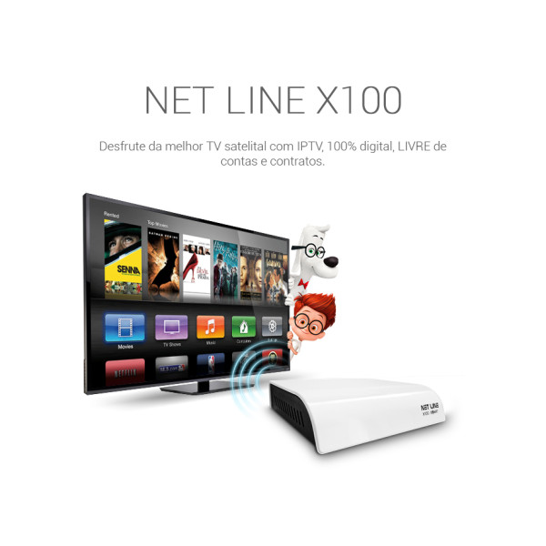 Net Line X-100 Smart + Wi-Fi Cabo