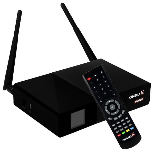 Receptor FTA Phantom Cinema ACM IPTV 4K com Wi Fi