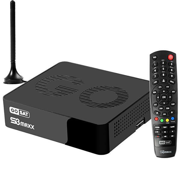 Receptor GoSat S3 Maxx Full HD com ACM/Wi-Fi/HDMI/USB