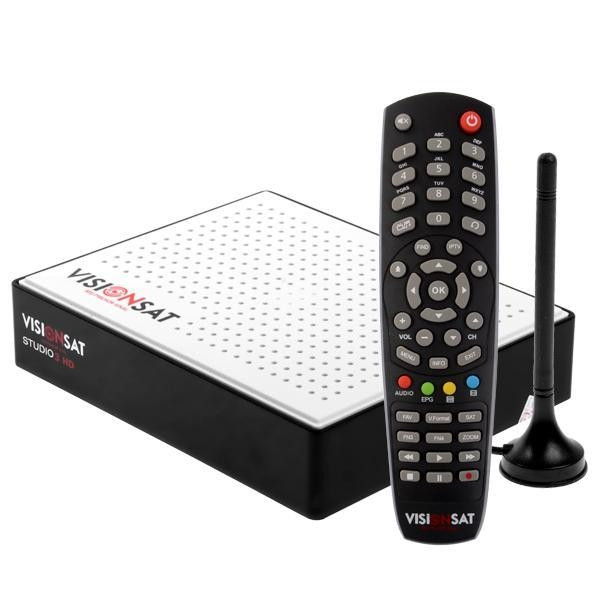 Receptor FTA VisionSat Studio 3 HD com Wi-Fi/LNB Duplo/HDMI/USB Bivolt 