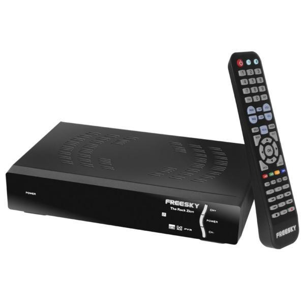 Receptor Freesky The Rock Zion Satelital/Cabo/TvDigital + Wifi Full HD Linux Preto