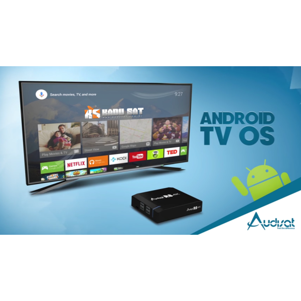 Receptor Audisat R8 4K IPTV Android sem cabo