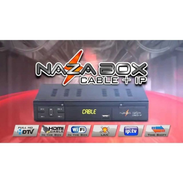 Receptor FTA Nazabox Cable + IP IPTV 3G Wifi Full HD HDMI Naza Filmes