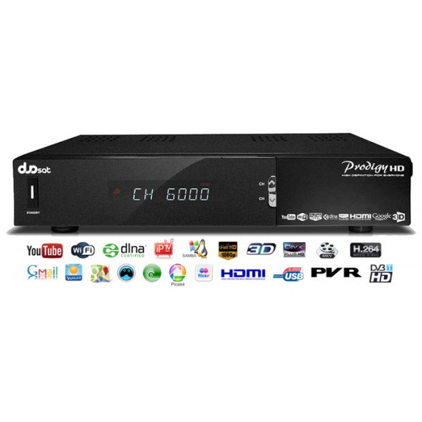 Receptor Duosat Prodigy HD, 3D, WIFI, IKS, SKS, Dual Tunner