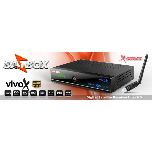 Receptor FTA SatBox Vivo X Wi-Fi 4K